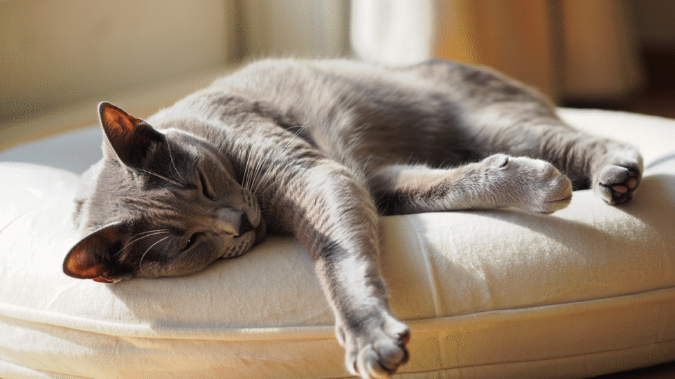 Un chat stérilisé paisible.