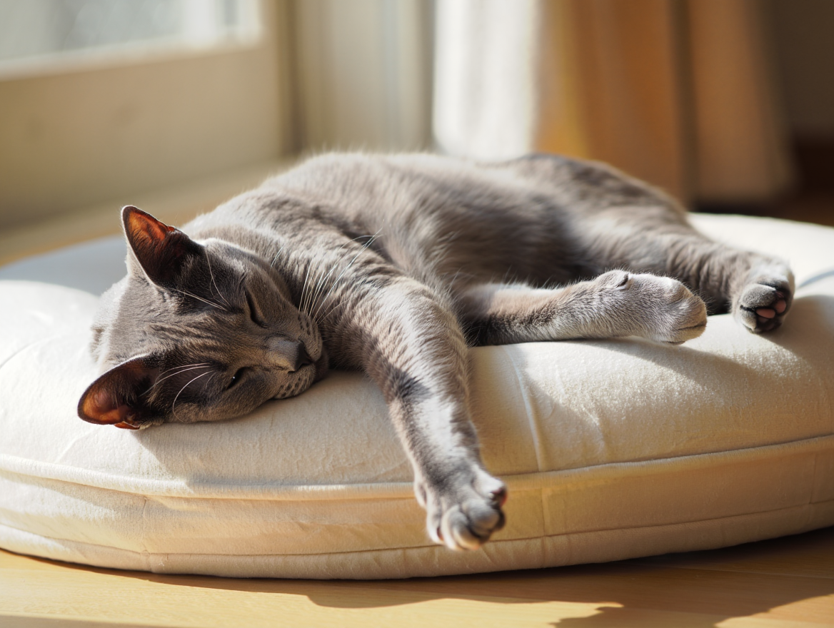 Un chat stérilisé paisible.