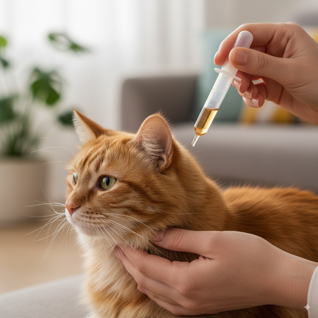 Vermifuge en pipette pour chat.